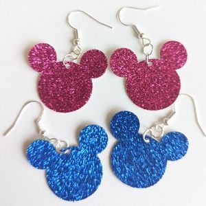 Disney's Mickey Mouse Earrings I Faux Leather I Disney Jewelry
